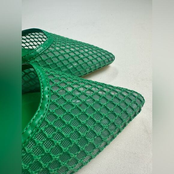 Jessica Rich Ysabelle Women's Size 8 Green Fishnet Pointed Toe Pump NWOB - Picture 8 of 8